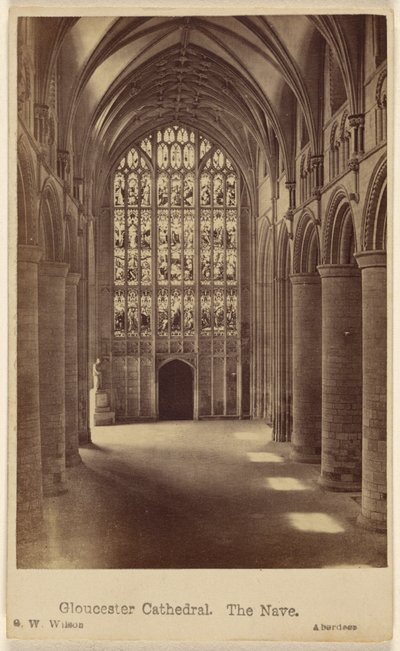 Kathedrale von Gloucester. Das Kirchenschiff. von George Washington Wilson