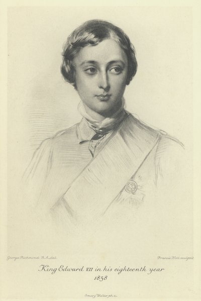 Der Prinz von Wales, der zukünftige König Edward VII., im achtzehnten Lebensjahr, 1858 von George after Richmond