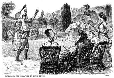 Barbarische Techniken des Rasentennis, 1882-1891 von George du Maurier