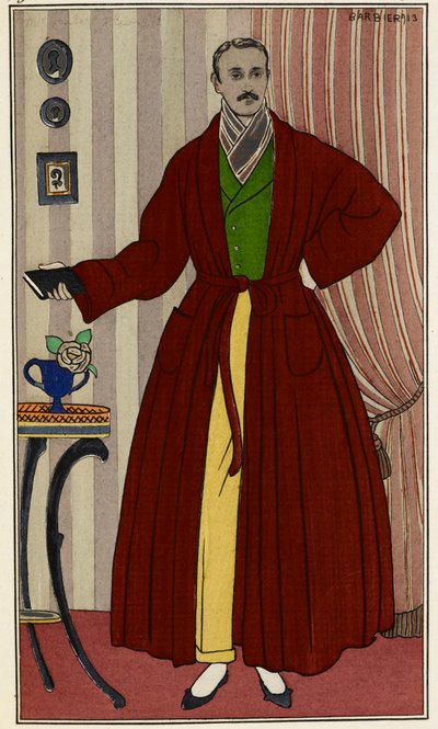 Mann im Morgenmantel von Georges Barbier