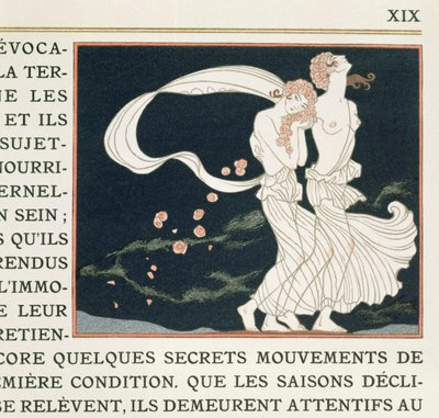 Zwei Mädchen im griechischen Stil gekleidet, Illustration aus 