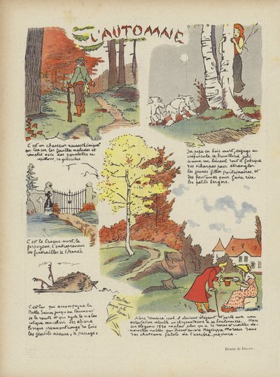 Herbst. Illustration für Le Rire von Georges Delaw