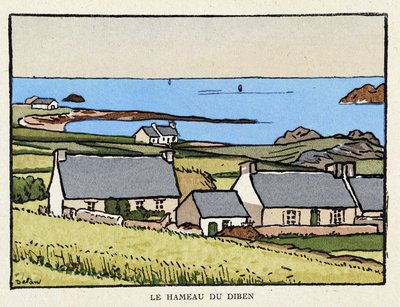 Das Dorf Diben - in „Sur les chemins de France“ von Georges Delaw (1871-1938) von Georges Delaw