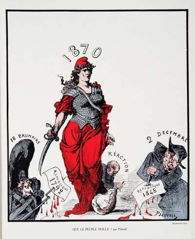 Dass das Volk wachsam sei!, aus Histoire de la Troisieme Republique, Band I, lHistoire Politique, veröffentlicht 1933 von Georges Labadie Pilotell