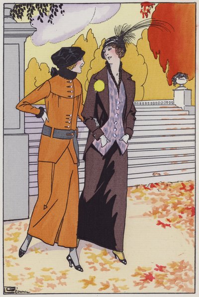 Frauenmode aus den 1920er Jahren von Designerin Augusta Bernard von Georges Leonnec
