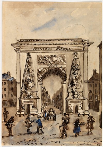 Eingang zur Vorstadt Saint-Martin von Georges Michel