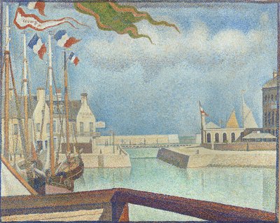 Sonntag in Port-en-Bessin von Georges Pierre Seurat