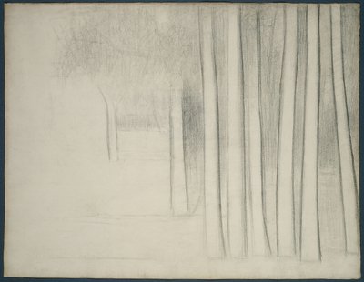 Baumstämme (Studie für La Grande Jatte) von Georges Pierre Seurat