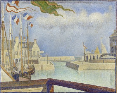 Sonntag in Port-en-Bessin (Port-en-Bessin, un dimanche) von Georges Seurat