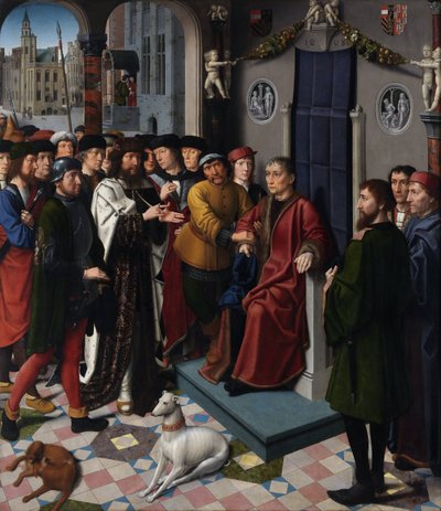 Das Urteil des Cambyses (linkes Panel) von Gerard David