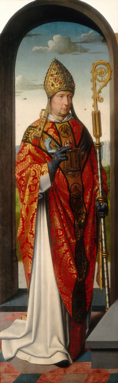 Der Heilige-Annen-Altar: Heiliger Nikolaus [linker Flügel] von Gerard David