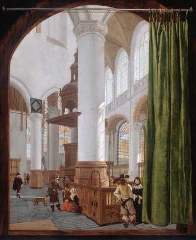 Interieur der Alten Kirche in Delft, 1654 von Gerard Houckgeest