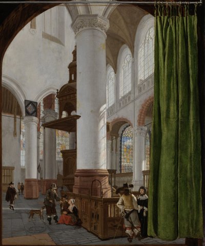 Innenraum der Oude Kerk in Delft, 1654 von Gerard Houckgeest