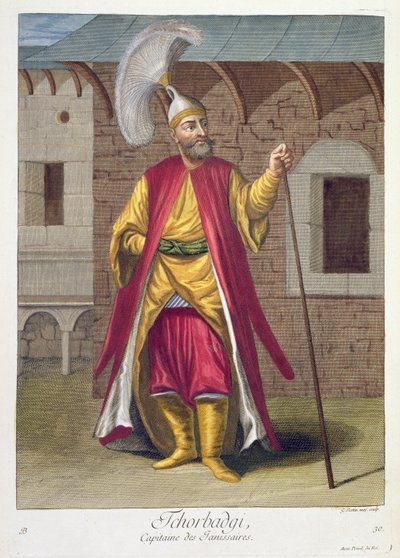 Tchorbadji, Hauptmann der Janitscharen, 18. Jahrhundert von Gerard Jean Baptiste Scotin
