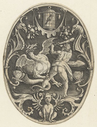 Flächendekoration: Herkules tötet den Drachen Ladon von Gerard de Jode