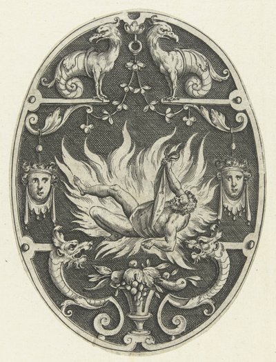 Flächendekoration: Der Tod des Herkules von Gerard de Jode