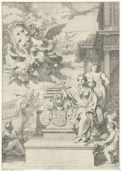 Allegorie auf den Handel und das Familienwappen der Medici von Gerard de Lairesse