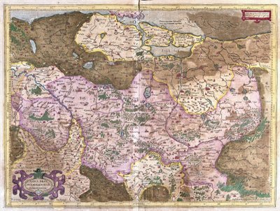 Brandenburg und Berlin, Deutschland (Stich) von Gerardus Mercator