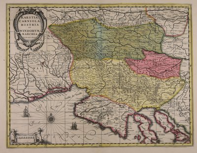 Karstia, Carniola, Histria et Windorum marchia von Gerardus Mercator