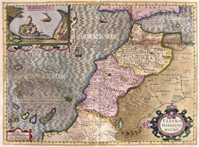 Nordwestafrika mit den Kanarischen Inseln von Gerardus Mercator