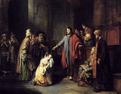 Christus und die Ehebrecherin von Gerbrand van den Eeckhout