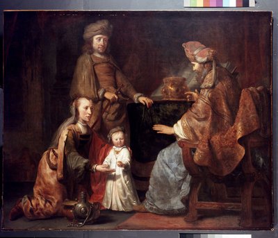 Der kleine Samuel von Hanna zu Eli gebracht von Gerbrand van den Eeckhout