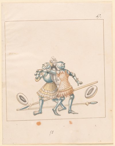 Freydal, Das Buch der Turniere und Turniere von Kaiser Maximilian I.: Kämpfe zu Fuß (Turniere)(Band III): Tafel 152 von German 16th Century