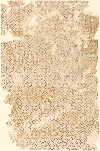 Blatt mit Blumen- und Rautenmuster von German 16th Century