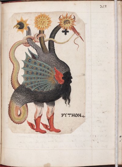 Python aus: Alchemisches und Rosenkreuzer-Kompendium, ca. 1760 von German Master