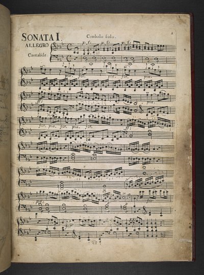 Sonata I, Musikpartitur, aus 