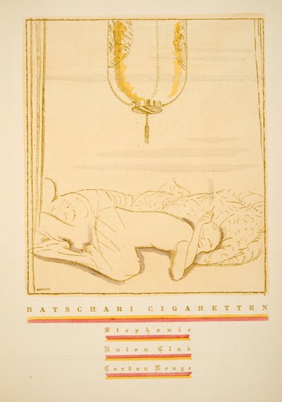 Werbung für Batschari Zigaretten, aus Styl, veröffentlicht 1922 von German School