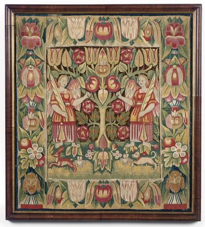 Allegorischer Wandteppich-Kissenbezug, Norddeutschland, wahrscheinlich Hamburg, ca. 1600-50 von German School