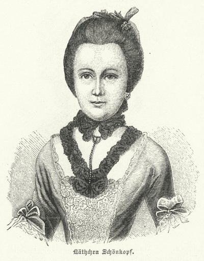 Anna Katharina Schönkopf (1746-1810), Inspiration für die Liebesgedichte Annettenlieder des deutschen Autors Johann Wolfgang Goethe von German School