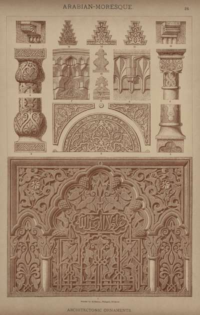 Arabisch-Maurische, Architektonische Ornamente von German School