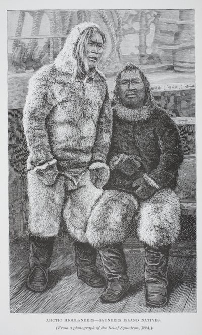 Arktische Hochländer - Eingeborene der Saunders-Insel von German School