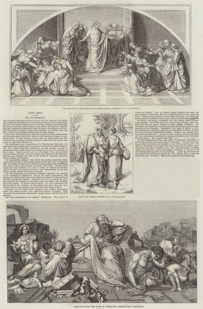 Kunst in Deutschland (Gravur) von German School