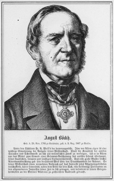 August Bockh (Stich) von German School
