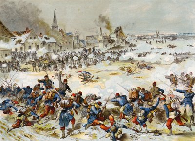 Schlacht von Bapaume, Deutsch-Französischer Krieg, 3. Januar 1870 von German School
