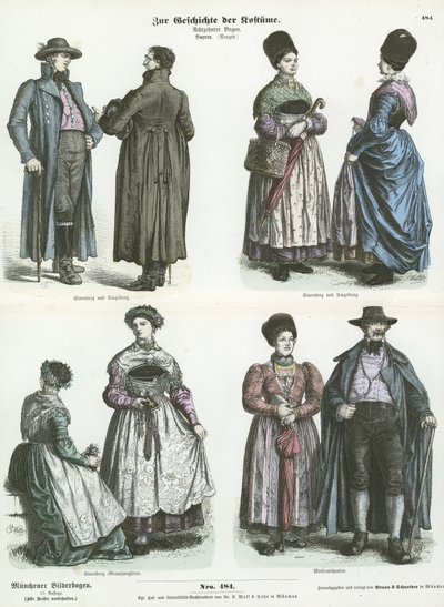 Bayerische Kostüme, 19. Jahrhundert von German School