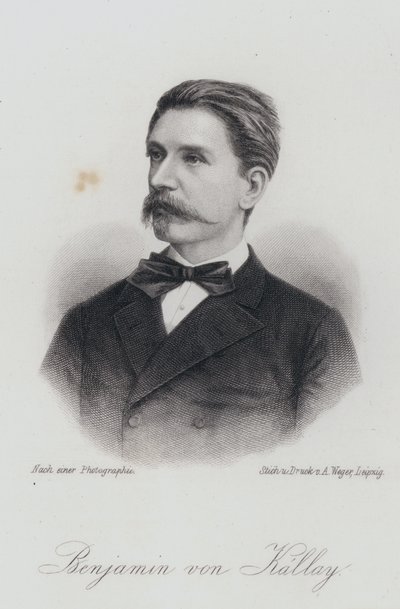 Beni Kallay, österreichisch-ungarischer Staatsmann (Gravur) von German School