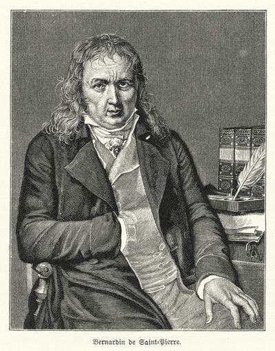 Bernardin de Saint-Pierre, französischer Romanautor und Botaniker (Lithografie) von German School