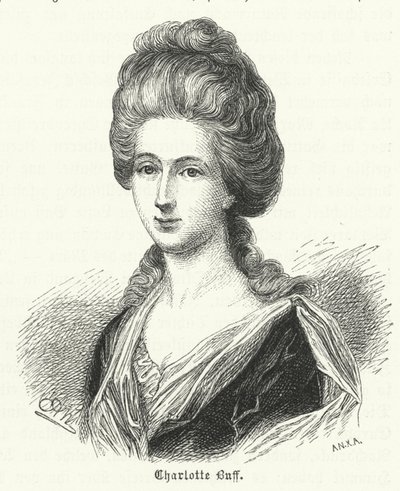 Charlotte Buff, jugendliche Bekannte und Gegenstand der Liebe von Johann Wolfgang Goethe von German School