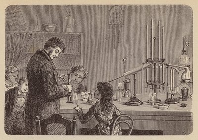 Kinder beobachten ein wissenschaftliches Experiment von German School