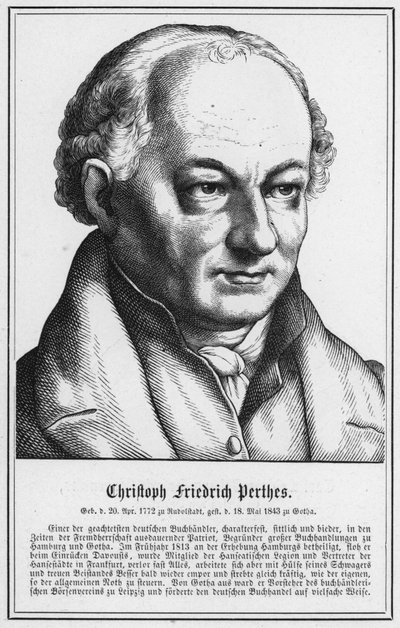 Christoph Friedrich Perthes (Gravur) von German School