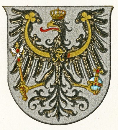 Wappen des Königreichs Preußen und später der Provinz Ostpreußen, ca. 1898 von German School