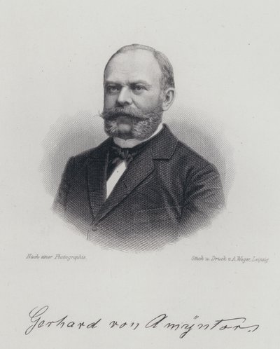 Dagobert von Gerhardt, deutscher Soldat, Dichter und Romanautor (Gravur) von German School