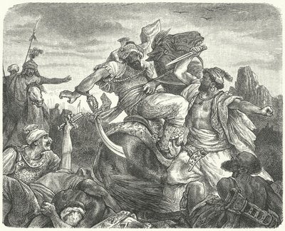 Tod des osmanischen Sultans Murad I. in der Schlacht von Kosovo von German School