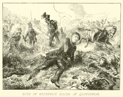 Herzog von Braunschweig bei Quatrebras getötet von German School