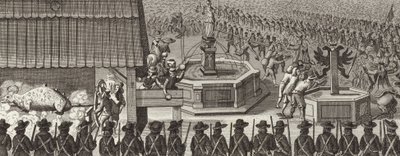 Fest in Frankfurt am Main, Deutschland, zur Feier der Krönung eines Heiligen Römischen Kaisers. Illustration für Bilder-Atlas von German School