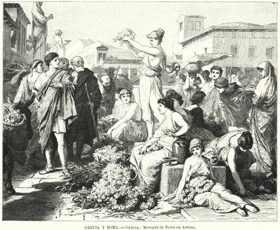 Blumenmarkt in Athen, Antikes Griechenland von German School
